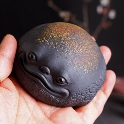 Purple sand golden toad tea pet can raise lucky tea to play tea table accessories tea table tea set decoration