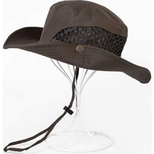Sun Hat Bucket Autumn Men Women Fishing Boonie Hat Sun UV Protection Long Large Wide Brim Mesh Hiking Outdoor Beach Cap