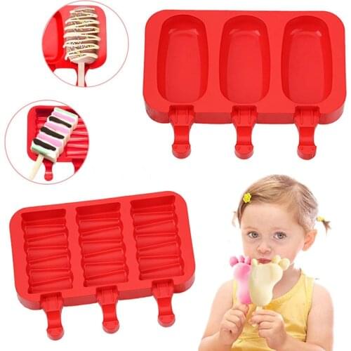 Silicone Ice Pops Molds Popsicle Maker with Sticks Ice Lolly Mold Ice Cream Maker Set Ice Lolly Form Tray Kitchen Accessories