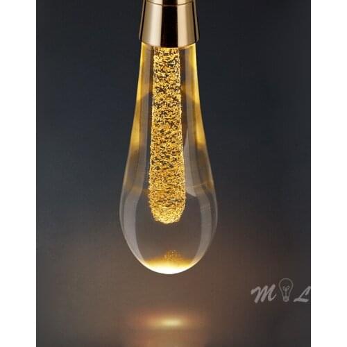 New Glass Water Droplets Pendant Lights Led 2W Designer Lamp Luxury Suspension Hanging Lamp for Living Room Bedroom Lamp Fixture