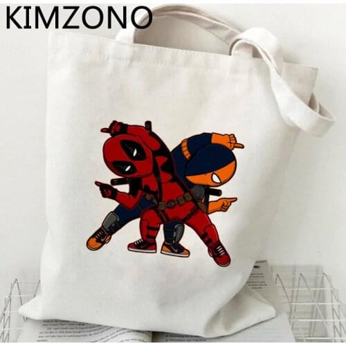 Deadpool shopping bag bolso recycle bag tote cotton eco jute bag bag bolsas reutilizables net sac toile
