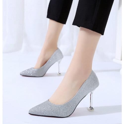 Hot Women Sexy Party Night Club High Heel Shoes Lady Casual Comfortable Spring & Summer Slip on High Heel Shoes Zapatos Mujer