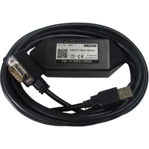 USB-PPI Multi-Master PLC Programming Cable for Siemens S7-200 HMI SMART TP OP,187.5K, 6ES7 901-3DB30-0XA0 No Driver Needed