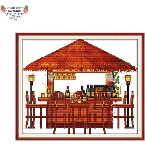 Your Gift Free Shipping Stamped and Counted Happy Times Leisure House Needlepoints Cross Stitch Kits For Home Decor J315
