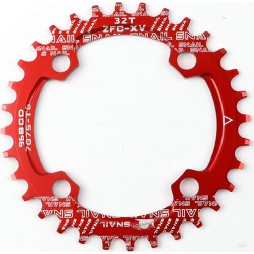 Bike Chainwheel Disc Oval Plate Cycling Parts 32t 34t 36t Single 104 Bcd Mtb Bicycle Positive And Negative Tooth Red Black