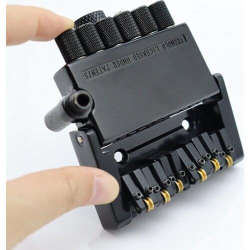 1set Guitar Bridge Tailpiece Roller saddle for 6 String Headless Guitar Black