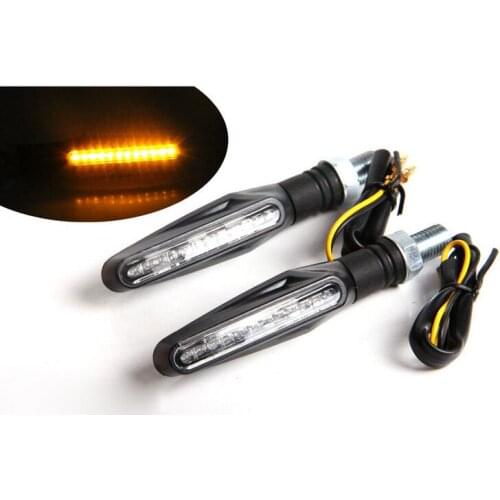 1 Pairs Motorcycle Turn Signal Light Flexible 12 LED Turn Signals Indicators Universal Blinkers Flashers for Honda GROM MSX125