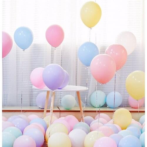 100pcs 10inch Macron Candy Colored Balloons Latex Globos for Adult Kids Birthday Baby Shower Party Decorations