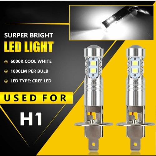 2pcs H1 Cob Car Led Headlight Headlamp 6000k High Power Auto Light-emitting Diode Lamp Accessory Car-styling Fog Light Bulb