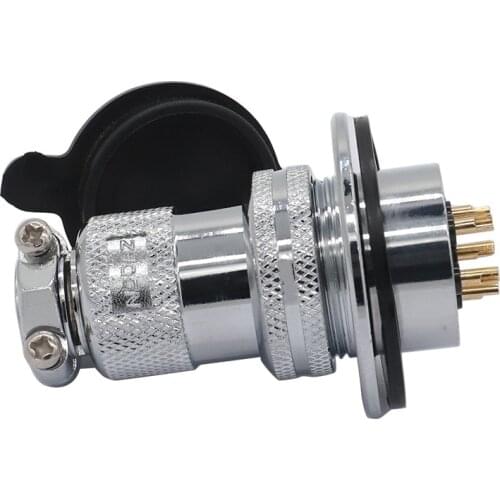 25M 2 3 4 5 6 7 8 10 12 Pin Connector IP67 Waterproof Road Female Sockets Threaded Coupling Male Plug Solder Pins Welding Cable