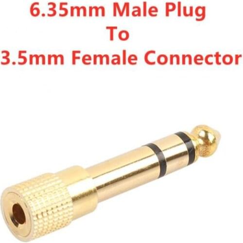 3/5 Pcs Jack 6.35mm Male Plug To 3.5mm Female Connector Headphone Amplifier Audio Cable Adapter Microphone AUX Converter