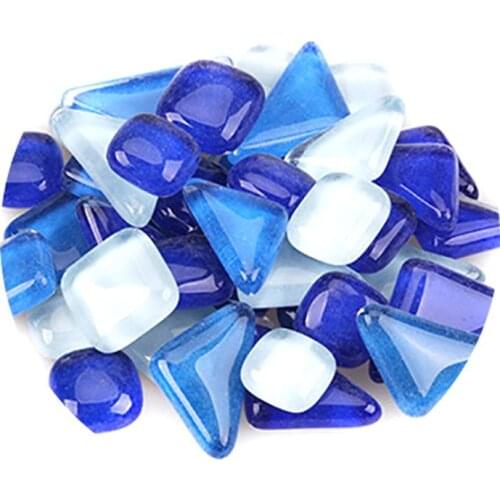 500Pcs Mosaic Stones Irregular Mixed Color Glass Mosaic Stones Kids DIY Hand Craft Home Decor