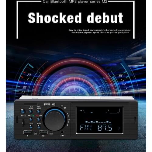 Car MP3 Multimedia Player Autoradio Auto FM Radio Stereo BT Aux Input USB TF/SD 1Din MP3 Player Remote Steering Wheel Control