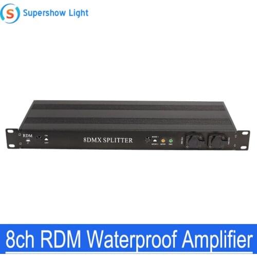 Free Shipping 8ch/4ch RDM Waterproof Amplifier Stage Effect Lighting Controller For DJ Disco Work