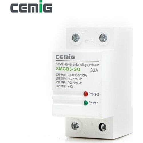 Cemig Automatic Recovery Reconnect Over Voltage And Under Voltage Protective Device Protection Relay SMGB5-GQ 2P