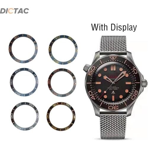 41.5mm Ceramic Bezel Seamaster Watch Case Black Blue Insert Mens Watch Replace Accessories Watch Face for Omega Seamaster Repair