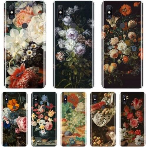 Back Cover For Xiaomi Mi Note Mix 1 2 2S 3 Art Flower Rose Floral Aesthetic Soft Silicone Phone Case For Xiaomi Mi Max 1 2 3