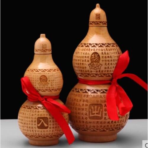 Peachwood Gourd swinging pieces open with cover wood carving crafts gifts home jewelry desk decorations