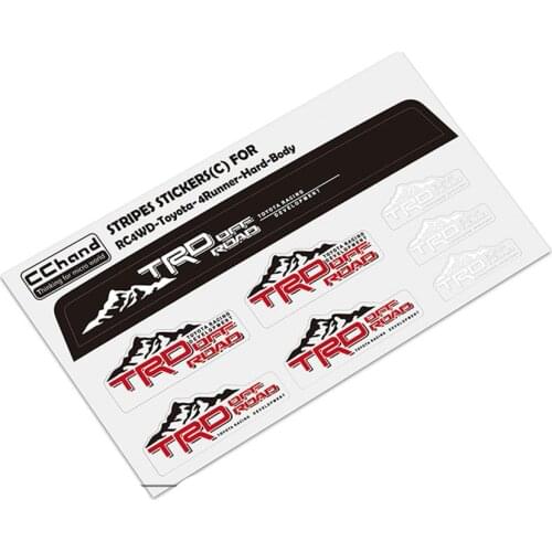 Rc Toy Cars Body Windshield Decoration Stickers For 1/10 Rock Crawler Car 4WD 4RUNNER Body Shell Match TF2 Chassis