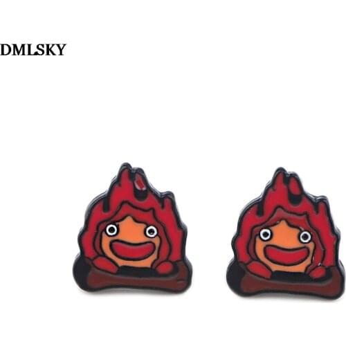 DMLSKY Animal Ponyo Funny Stud Earrings Cartoon Earrings Jewelry Not allergic Stud Earring for Girls Cute Gift M4511