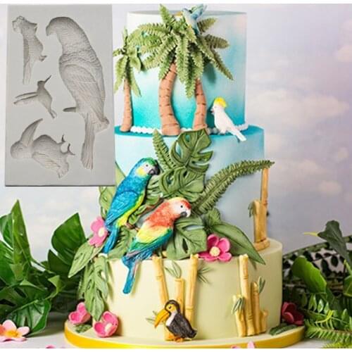 Woodpecker Parrot Mould Silicone Mold Fondant Cake Decorating Tool Gumpaste Sugarcraft Chocolate Forms Bakeware Tools