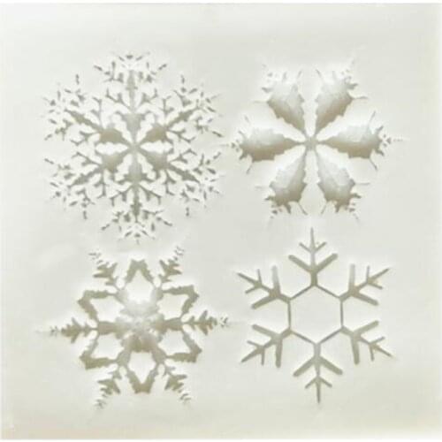 Snowflake Shape Silicone Cake Mold Bakeware Mould For Chocolate Soap Candy Christmas Fondant Cake Decorating Tools