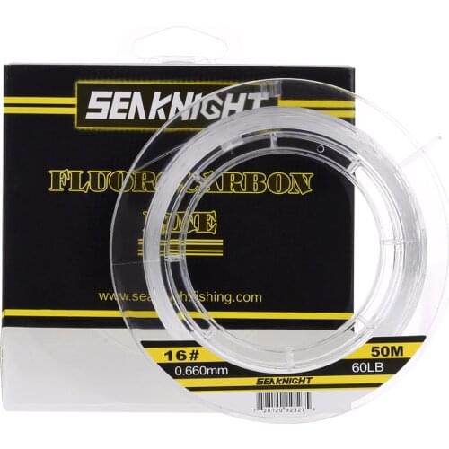 SeaKnight 50M Fluorocarbon Fishing Line 60LB 70LB 80LB 100LB Carbon Fiber 100% Japanese Material Fluorocarbon Fishing Line