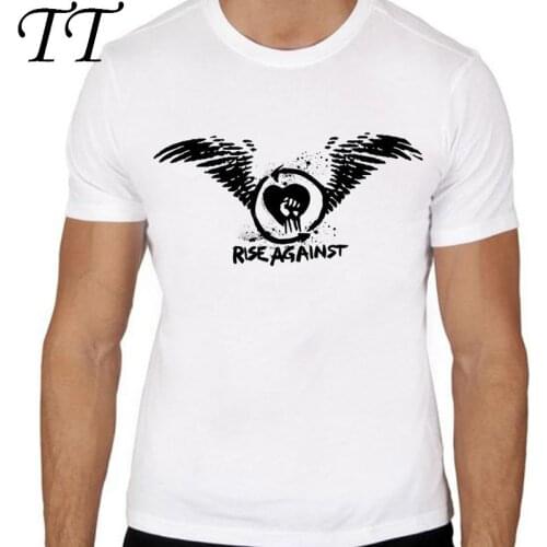 Rise against T Shirt men Summer fashion High Quality t-shirt casual white print O-Neck print male men top tees TMM2904