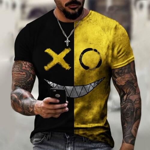 2021 Summer New XOXO Graphic t shirts Street fashion casual sports shirt male O-Neck oversized t shirt for men