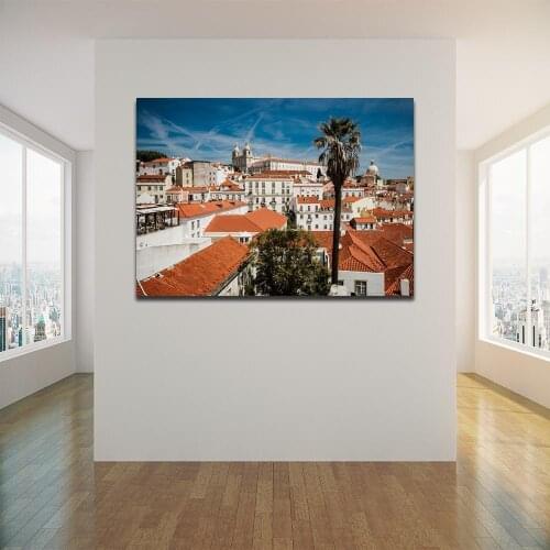 Canvas Poster Alfama Lisbon Wall Art Painting Posters and Prints Nordic Wall Pictures for Home Decor No Framed