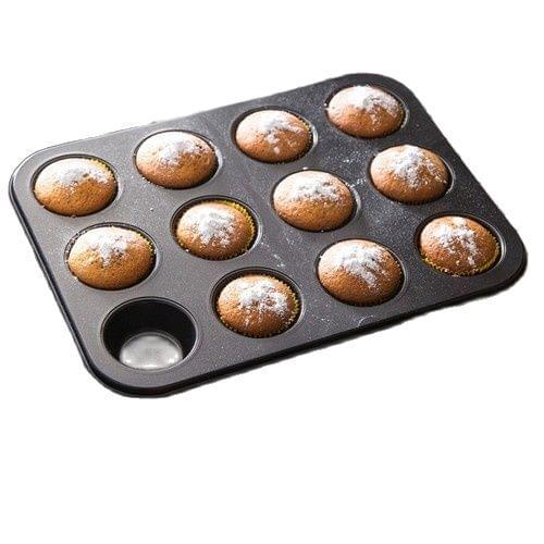 Kitchen Teflon 12-Piece Muffin Mold, Cake Mold-It will add quality, elegance and elegance to your table and kitchen