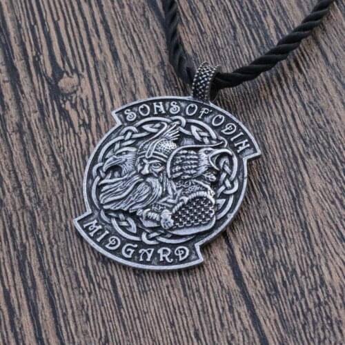10pcs lanseis Odin Ravens Viking Mythology men pendant Thor Pagan Gods necklace Heathen Asatru Celt Norse Rune jewelry