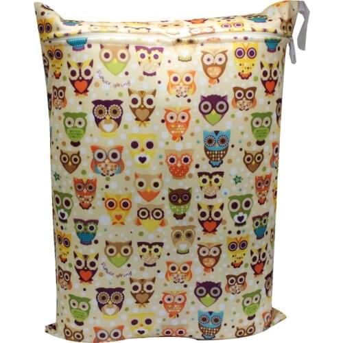 Hot Selling Diaper Wet Bag Waterproof PUL Cloth Nappy Bag Reusable Wasehable Diaper Bag