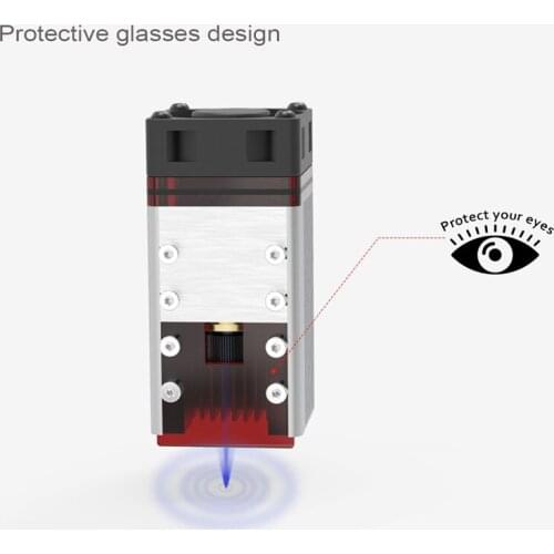 Laser Engraver Module 450nm 7.5W Output Optical Power PWM TTL CNC DIY Adjustable Engraving Module for DIY Laser Engraver Machine