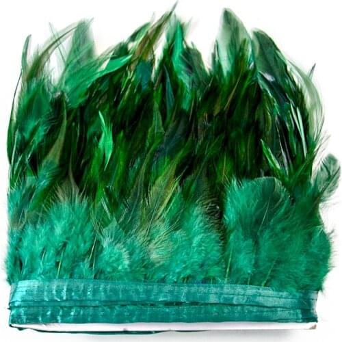 1 Meter Natural Rooster Feathers Trim Chicken Fringe 4-6“DIY Party Clothes Sewing Pheasant Craft Plumes Decoration Accessories