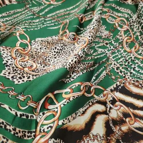 New Leopard Imitation Silk Fabric Scarf Cheongsam Pants Shirt Poly Fabric