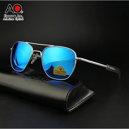 American Army Military Pilot AO Sun Glasses Male Colour Glass Lens Fashion Brand Designer Sunglasses Men Woman de sol OP55 OP57