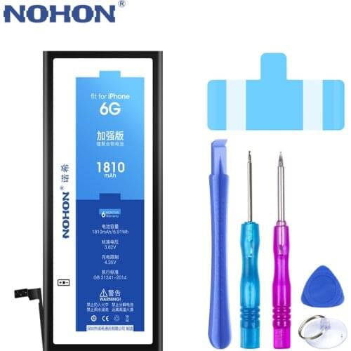Original NOHON Battery For iPhone 6 6S 7 8 SE 2020 iPhone6 iPhone6S iPhone7 iPhone8 iPhoneSE Replacement Real Capacity Bateria