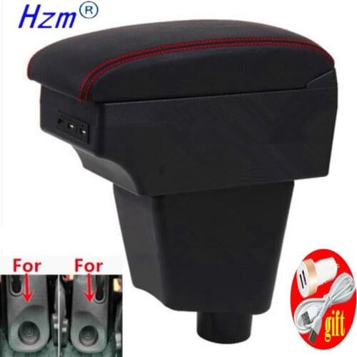For Renault Captur Kaptur QM3 armrest box For Clio 4 Clio 3 car center console armrest modification accessories with USB LED