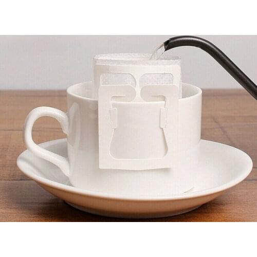 50pcs/Pack Drip Coffee Filter Bag Portable Hanging Ear Style Coffee Filters Paper Home Office Travel Brew Coffee