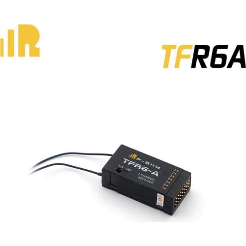FrSky 2.4G 7CH TFR6-A Receiver Futaba FASST Compatible (Horizontal Connectors)