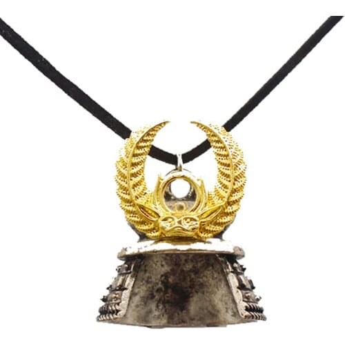 Retro Silver Color Warrior Hat Pendant Necklace for Gothic Punk Style Men Womens Rope Necklace Motorcycle Party Biker Jewelry