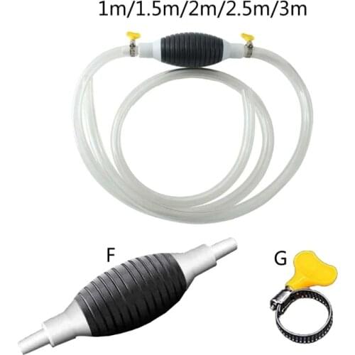 Manual Siphon Pump Car Fuel Tank Sucker Water Liquid Hand Syphon Transfer Pump for Oils Fuel Kerosene or Water