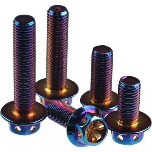 RZMA M10 screw Motorcycle electric bike pitch 1.25 modified screw CNC burnt titanium outer hexagonal beautiful and durable