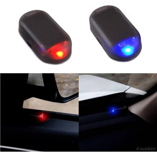 Alarm LED Fake Solar Power Alarm Lamp Security System Warning Theft Flash Blinking Car Anti-Theft Caution M12 21 Dropshipping