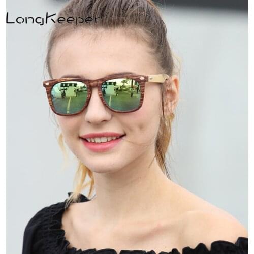 2019 Wooden Bamboo Legs Sunglasses Women Square Mirror Original Wood Sun glasses Men Brand Designer Driving UV400 Gafas de sol