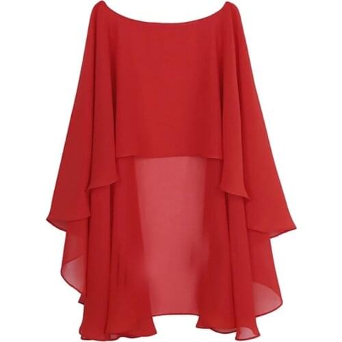 Wedding Capes Ladies Soft Chiffon Wedding Jacket Wraps Shrug Bridal Bolero Long Shawl for Bridal Wedding Accessories Jacket