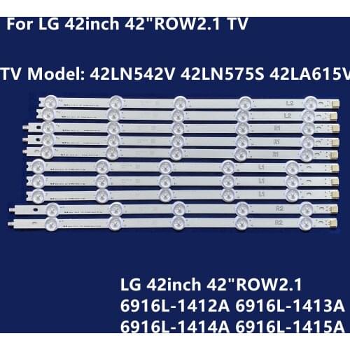 LED Backlight strip BAR For LG 42inch 42"ROW2.1 TV 6916L-1412A 6916L-1413A 6916L-1414A 6916L-1415A 42LN542V 42LN575S 42LA615V