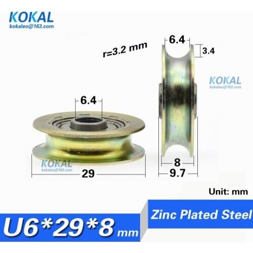 [U0629-8] 10PCS NON-Standard 626zz U Groove Bearing Steel Deep Groove Ball Bearing Traces Walking Guide Rail Bearing 6*29*8mm