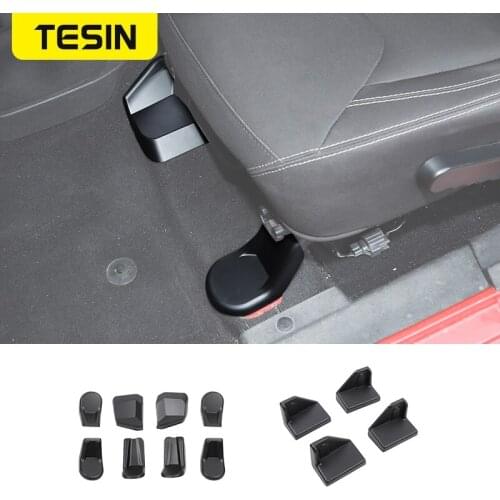 TESIN Interior Mouldings Car Front Rear Seat Screw Protection Cover Decoration Trim Accessories for Jeep Wrangler JL 2018 Up